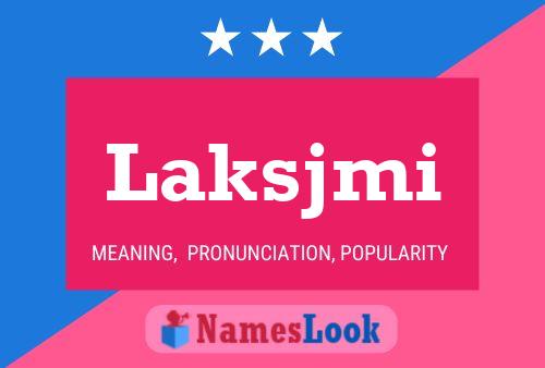 Laksjmi Name Poster