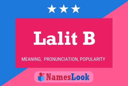 Lalit B Name Poster