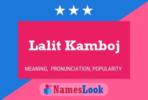 Lalit Kamboj Name Poster