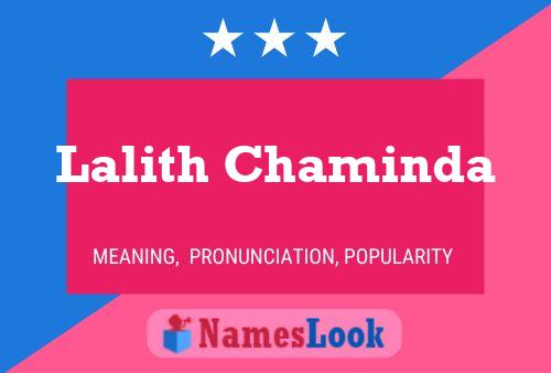 Lalith Chaminda Name Poster