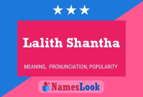 Lalith Shantha Name Poster