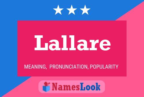 Lallare Name Poster