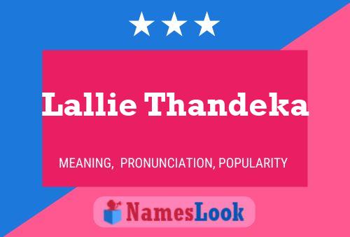 Lallie Thandeka Name Poster