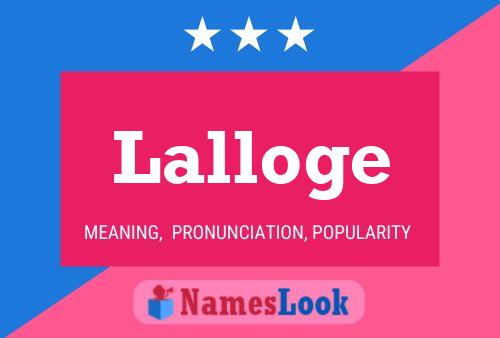 Lalloge Name Poster