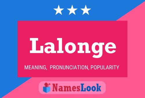 Lalonge Name Poster