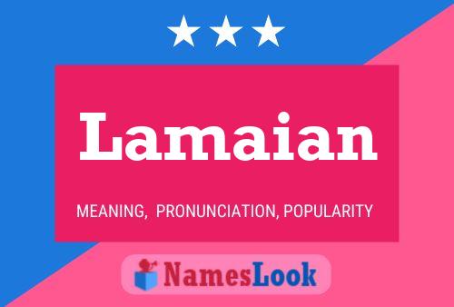 Lamaian Name Poster