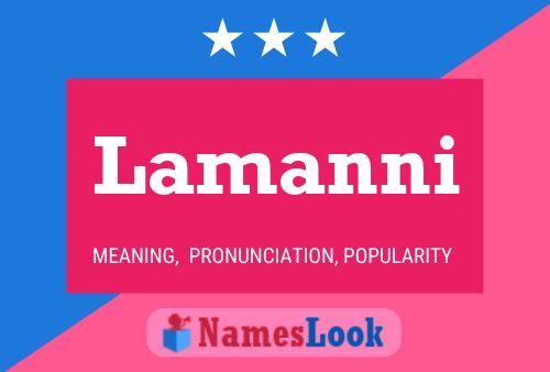 Lamanni Name Poster