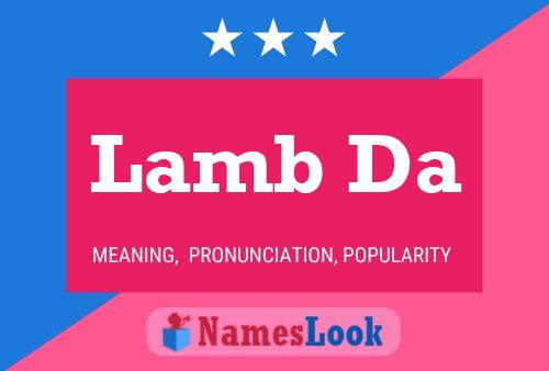 Lamb Da Name Poster