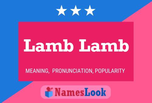 Lamb Lamb Name Poster