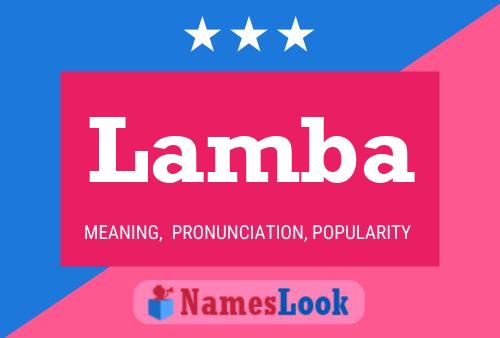 Lamba Name Poster