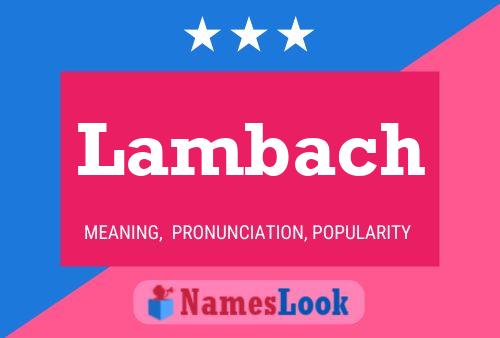 Lambach Name Poster