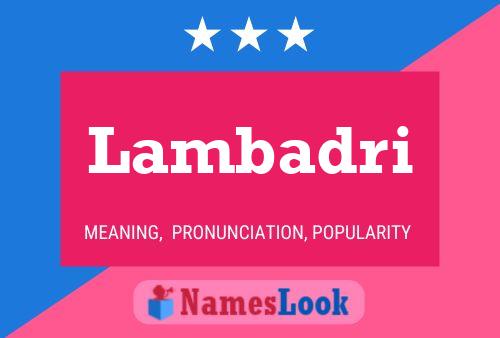 Lambadri Name Poster