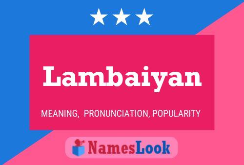 Lambaiyan Name Poster