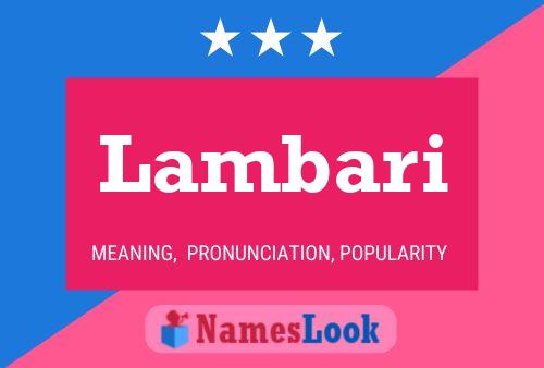 Lambari Name Poster