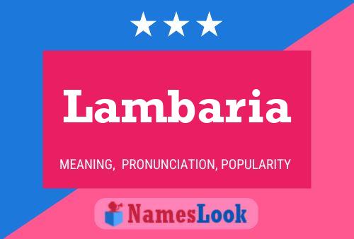 Lambaria Name Poster