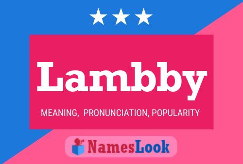 Lambby Name Poster