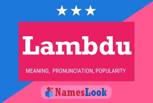 Lambdu Name Poster