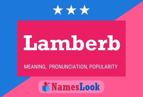 Lamberb Name Poster