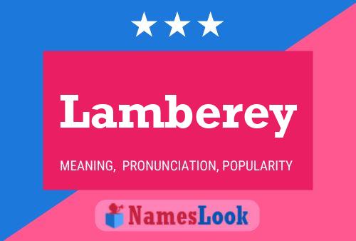 Lamberey Name Poster