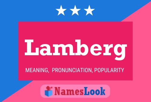 Lamberg Name Poster