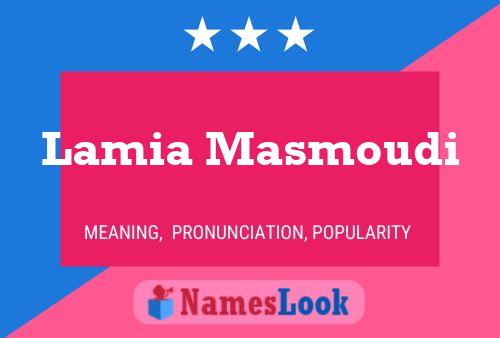 Lamia Masmoudi Name Poster