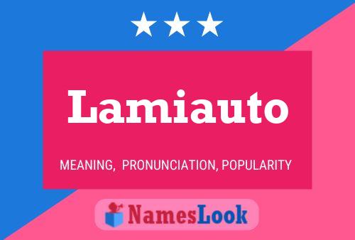 Lamiauto Name Poster