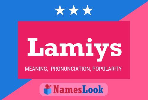 Lamiys Name Poster