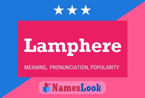 Lamphere Name Poster