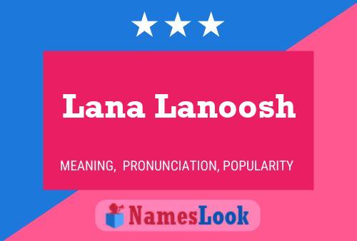 Lana Lanoosh Name Poster