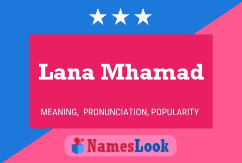 Lana Mhamad Name Poster