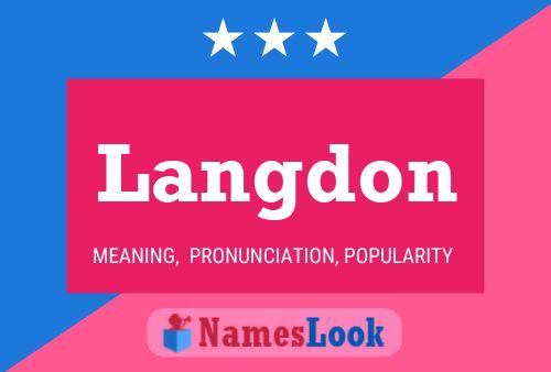 Langdon Name Poster