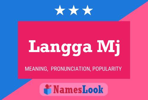 Langga Mj Name Poster