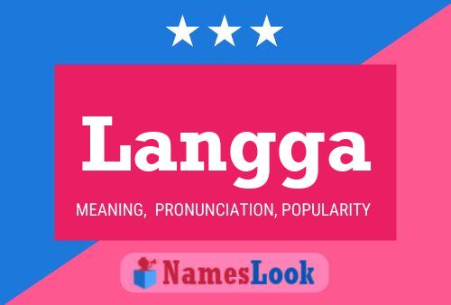 Langga Name Poster