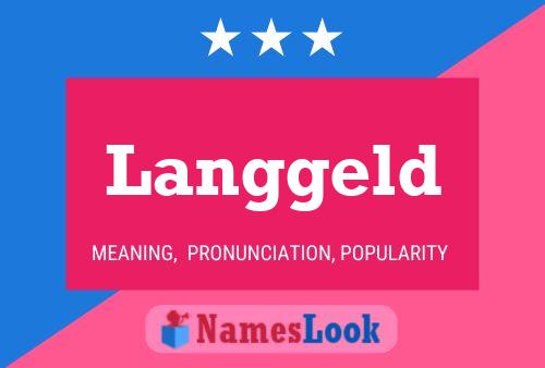 Langgeld Name Poster