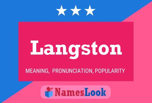 Langston Name Poster