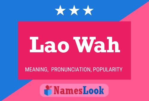 Lao Wah Name Poster