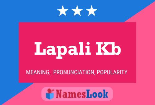 Lapali Kb Name Poster