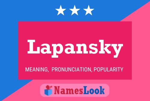 Lapansky Name Poster