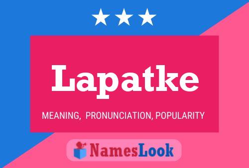 Lapatke Name Poster