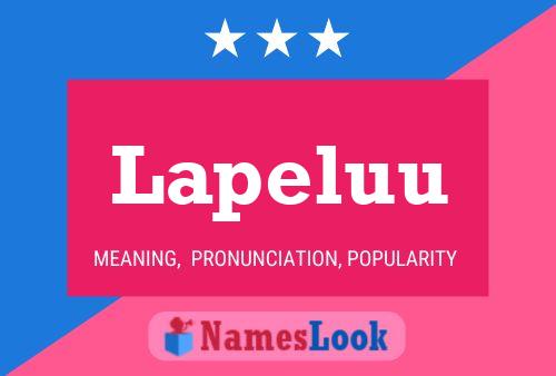 Lapeluu Name Poster