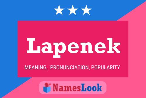 Lapenek Name Poster