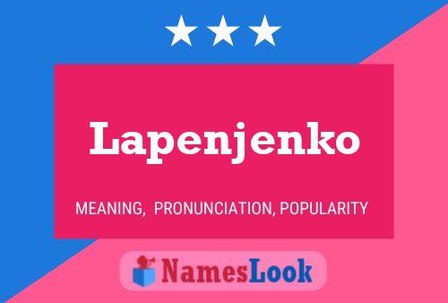 Lapenjenko Name Poster