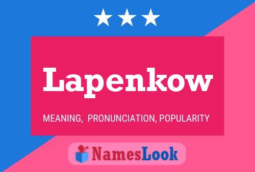 Lapenkow Name Poster