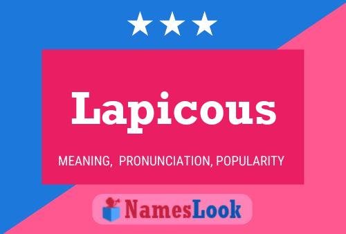 Lapicous Name Poster