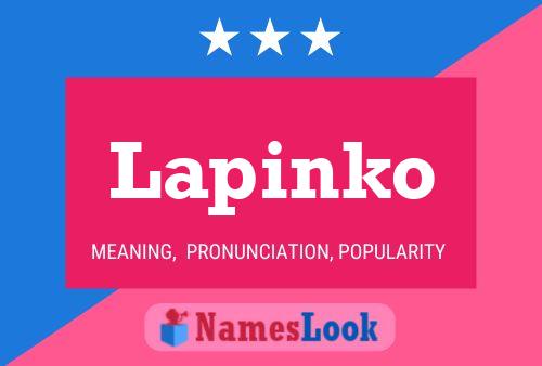 Lapinko Name Poster