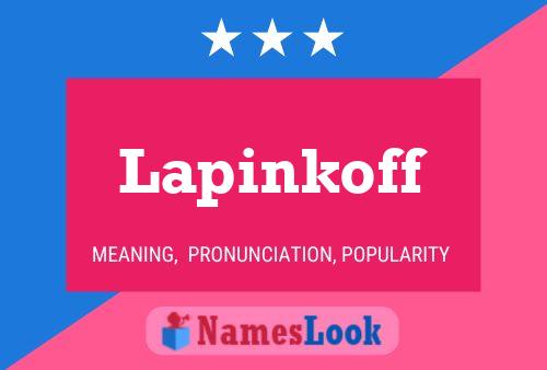 Lapinkoff Name Poster