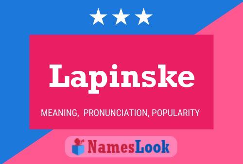 Lapinske Name Poster