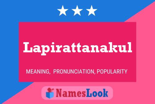 Lapirattanakul Name Poster