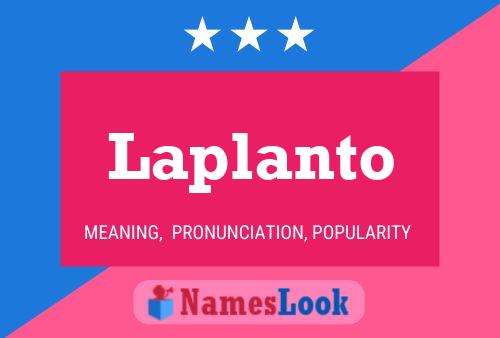 Laplanto Name Poster