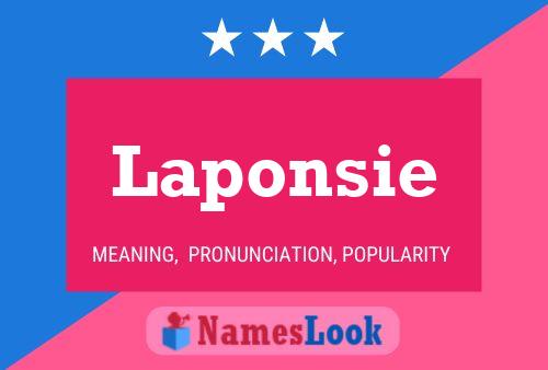 Laponsie Name Poster